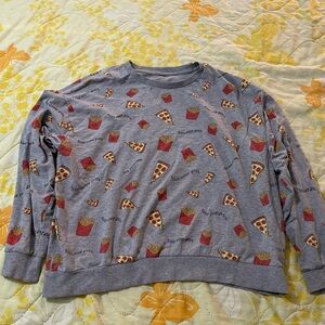 H&M Women's Gray Fries Over Guys Sweater